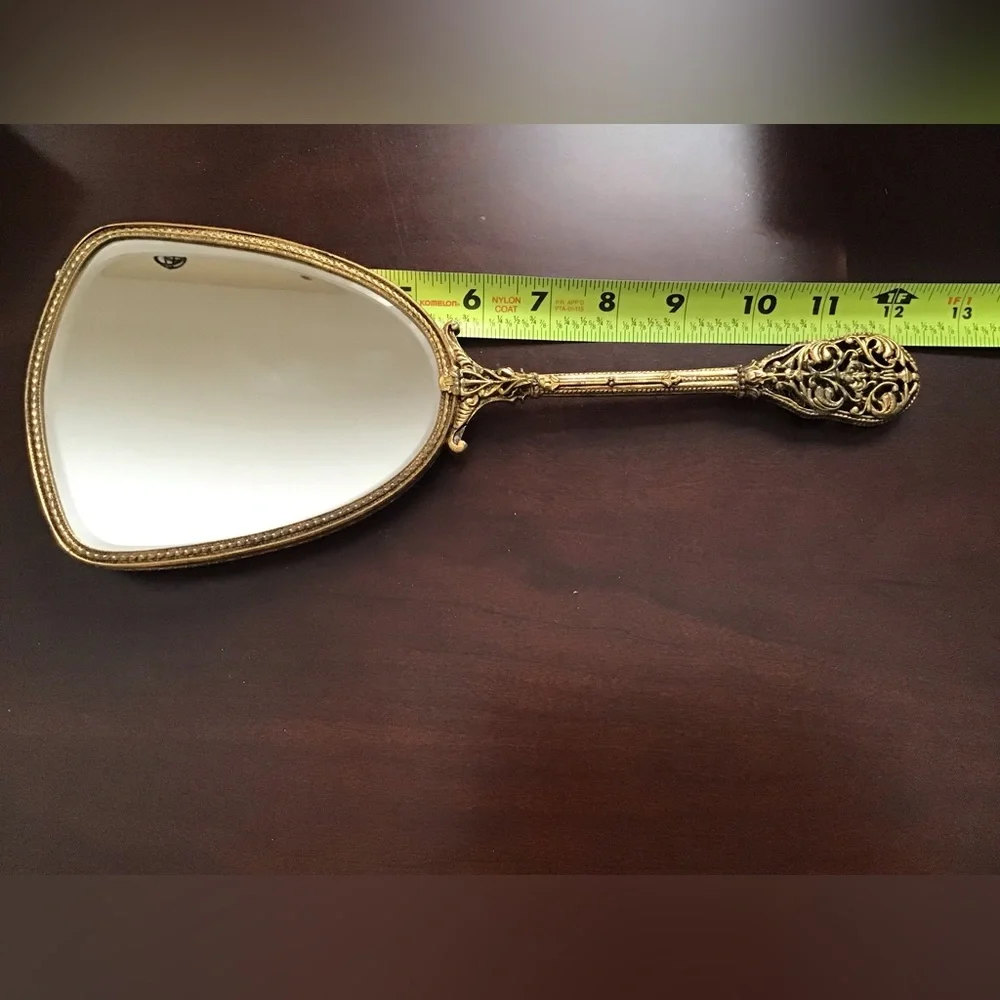 1950’s Vintage 2-Piece Brush and Mirror Vanity Set Art-nouveau